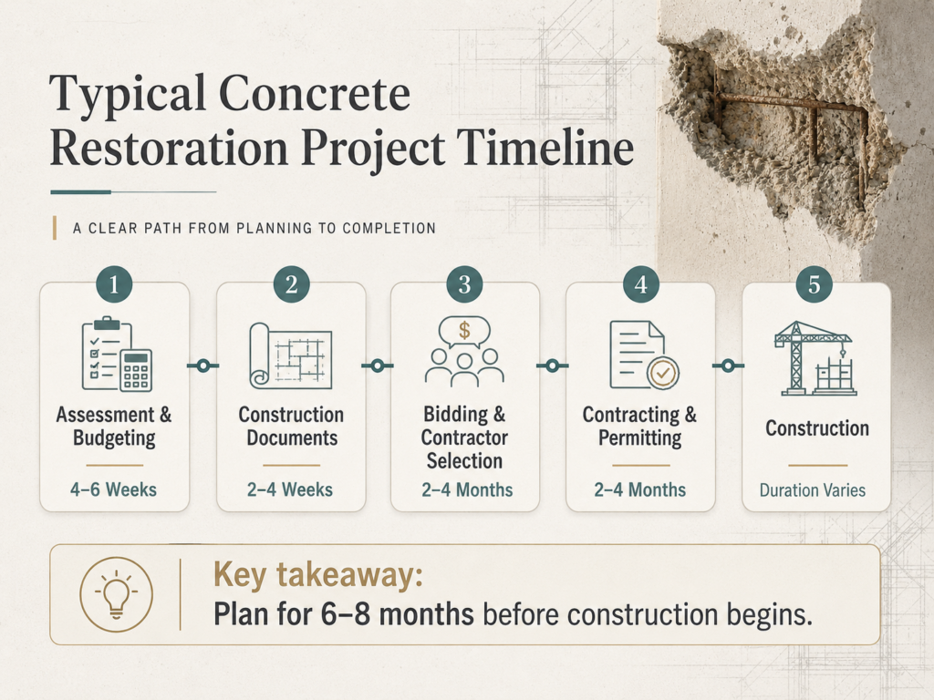 Concrete Restoration Timeline Breakdown